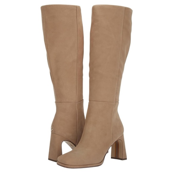 Sam Edelman Shoes - Sam Edelman Issabel Knee High Suede Boots Camel Tan Block Heel Size 6 New